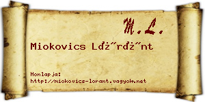 Miokovics Lóránt névjegykártya